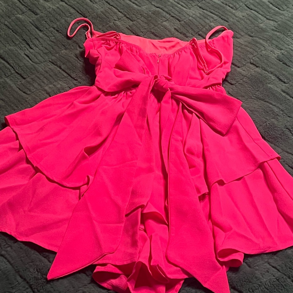 Lucy in the Sky Vibrant Pink Romper